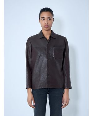 Saint Laurent Leather Jacket - Grey