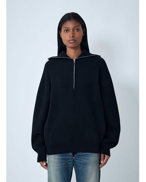 Balenciaga Zip-Up Jumper - Blue