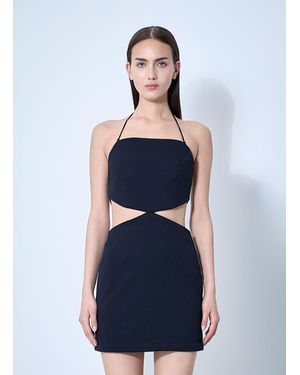 ROKH Cut-out Mini Dress - Blue