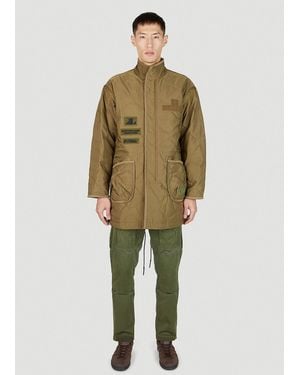 LIBERAIDERS Quilted Patch Coat - Green