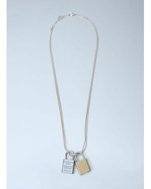 Our Legacy Riddle Padlock-Detail Necklace - Blue