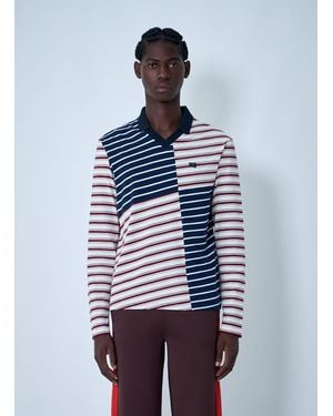 Wales Bonner Logo Motif Polo Shirt - Blue