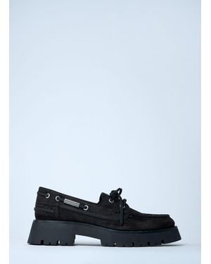 Alexander Wang Suede Carson Boat Loafers - White