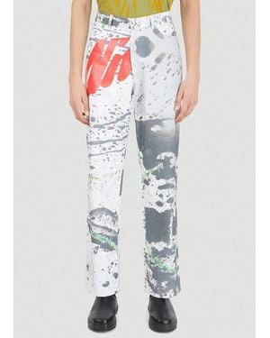 Alive & More Splatter Print Pants - White