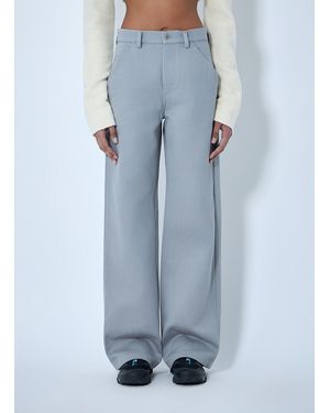 Rier Wide-Leg Tailored Trousers - Blue