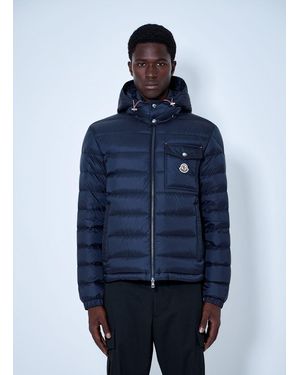 Moncler Verith Hooded Short Down Jacket - Blue