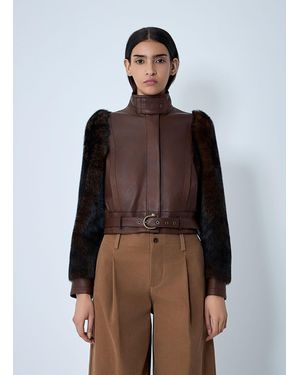 Chloé Leather Jacket - Brown