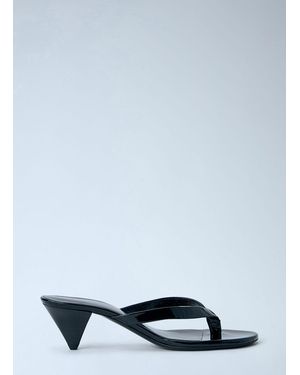 Jude Rooty Leather Thong Sandals - White