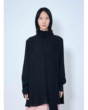 TOTEME Draped Scarf Blouse - Blue