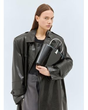 Sportmax Patent Leather Bucket Bag - Grey