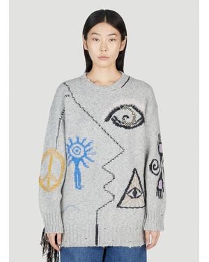 Stella McCartney Folklore Embroidery Jumper - Grey