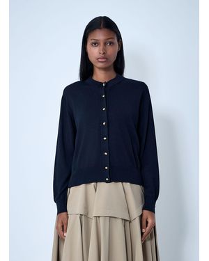 Bottega Veneta Cotton-And-Viscose Twinset - Blue