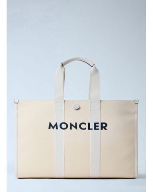 Moncler Canvas Logo Tote Bag - Blue