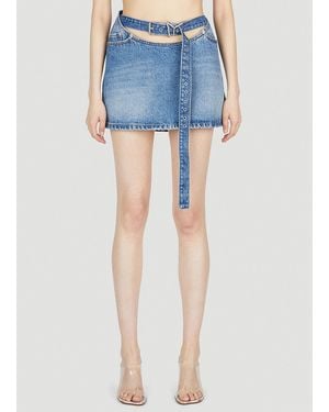Y. Project Y/Project Belt Arc Skirt - Blue