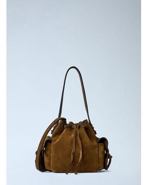 Acne Studios Multipocket Mini Bucket Bag - Brown