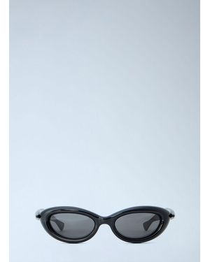 Bottega Veneta Sardine Oval Sunglasses - White