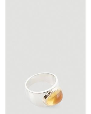 Pearls Before Swine Citrine Ring - Metallic