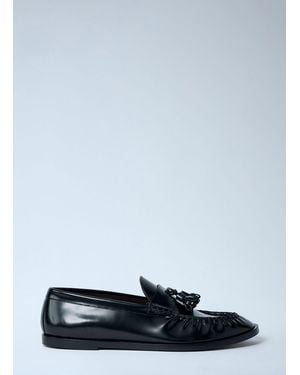 The Row Leather Loafers - White