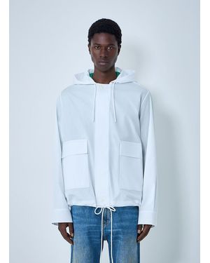 Lacoste Runway Hooded Poplin Jacket - White