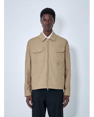 Moncler Cotton Zip Jacket - Natural