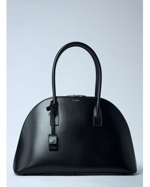 Saint Laurent Leather Bowling Bag - Black