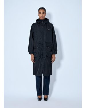 Prada Re-Nylon Drawstring Coat - Blue