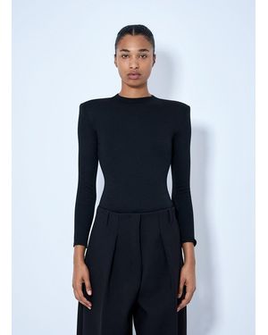 Jil Sander Wool Bodysuit With Long Sleeves - Blue