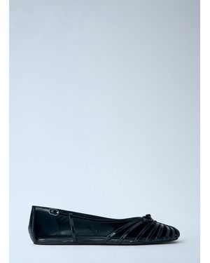 Abra Double Shoe Flats - Black