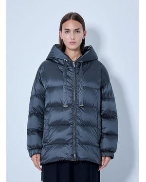 Max Mara Hooded Puffer Jacket - Blue