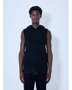 Rick Owens Hooded Tank Top - Blue