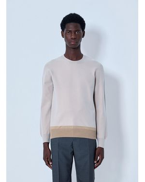 MM6 by Maison Margiela Fine Knit Crewneck Jumper - Grey