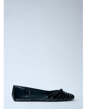 Abra Double Shoe Flats - Black