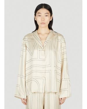 TOTEME Monogram Pajama Shirt - Natural
