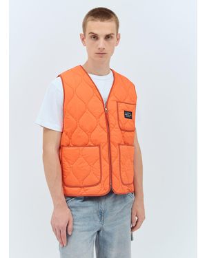 AWAKE NY Padded Quilted Vest - Orange