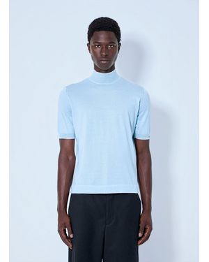 Prada Ribbed Turtleneck T-shirt - White