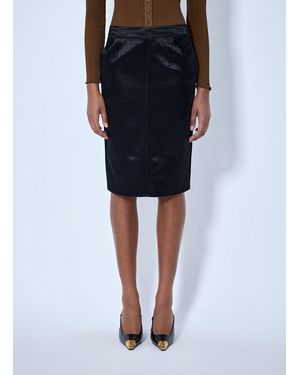 Saint Laurent Cassandre Pencil Skirt - Black