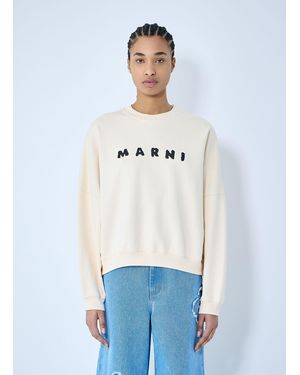 Marni Logo Print Sweatshirt - White