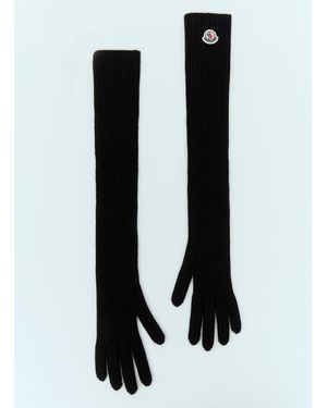 Moncler Wool Knit Gloves - Black