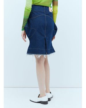 PAULA CANOVAS DEL VAS Spiky Denim Skirt - Blue