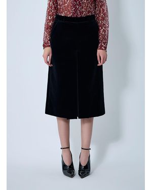 Saint Laurent Tailored Cropped Cotton Pants - Black