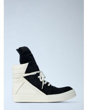 Rick Owens High-Top Suede Geobasket Trainers - White