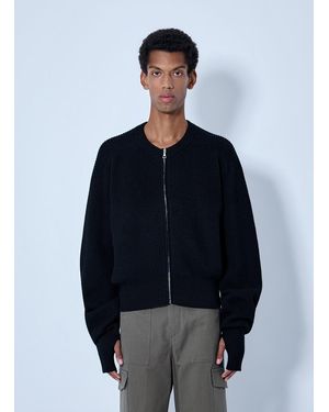 Rier Ribbed Zip-up Cardigan - Blue
