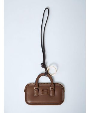 キーホルダー・キーリング MIU MIU Black Leather Beau Keyring Necessaire Miu Miu Women Black Leather Beau Keyring Necessaire | ModeSens