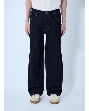 STORY mfg. Poetry Canvas Wonky-Wear Trousers - Blue