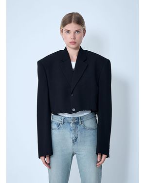 Balenciaga Cut-Off Blazer - Blue