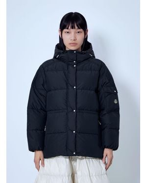 Moncler Himalaya Hooded Short Down Jacket - Blue