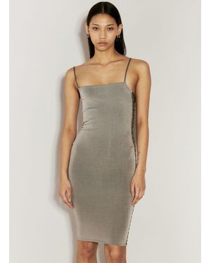 Isa Boulder Floater Knit Midi Dress - Natural