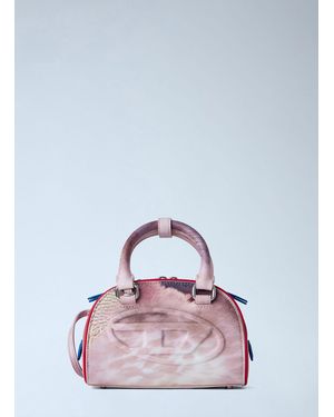 DIESEL 1dr Dome Small Bowling Handbag - Pink