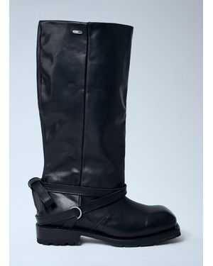 Our Legacy High Engine Leather Boots - Blue
