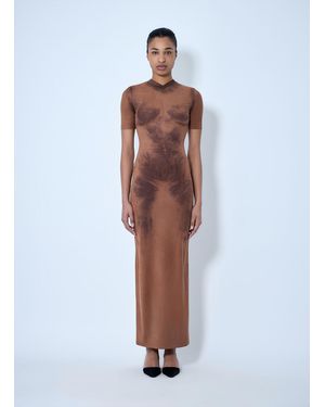 Acne Studios Short Sleeve Maxi Dress - Blue